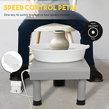 Load image into Gallery viewer, 350W LCD Pottery Wheel Machine, Speed-Adjustable Pottery Wheel Machine with Removable Basin and Foot Pedal Speed Regulation for Adults Kids Ceramic Work Clay Art Craft

