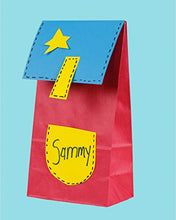 Load image into Gallery viewer, Hygloss Products Colored Paper Bags - Party Favors, Puppets, Crafts &amp; More - Medium Paper Bags - 4# Size - 5 x 3 x 9.75 Inches - Bright Assorted Colors - 50 Pack
