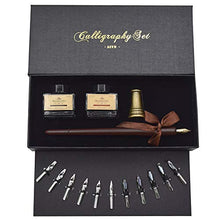 Load image into Gallery viewer, AIVN Calligraphy Set with Calligraphy Pen, 2 Color Inks, 12 Nibs and Pen Holder
