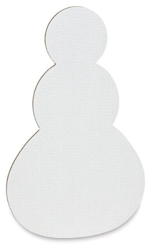 Fredrix Paint-a-Shape Canvas Panels - Snowman, Class Pack of 25