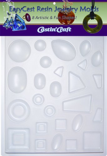 Environmental Technology Castin' Craft EasyCast Resin Jewelry Mold, 8 Artistic Shapes On One Tray