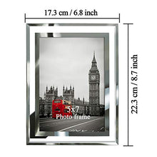 Load image into Gallery viewer, Giftgarden 5 by 7 Inch Modern Glass Picture Frames Friends Gifts for 5x7 Photos Display, Pack of 2
