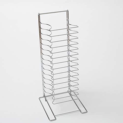 American Metalcraft 19029 Chrome-Plated Steel Standard Pizza Rack, 15 Slots, Silver