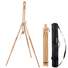 Load image into Gallery viewer, MEEDEN Tripod Field Painting Easel with Carrying Case - Solid Beech Wood Universal Tripod Easel Portable Painting Artist Easel, Perfect for Painters Students, Landscape Artists, Hold Canvas up to 34&quot;

