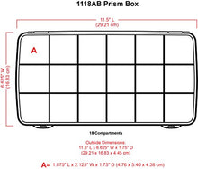 Load image into Gallery viewer, ArtBin 1118AB Prism 18 Compartment Box, Small Art &amp; Craft Organizer, [1] Plastic Storage Case, Clear, 11.5&quot; x 6.625&quot;
