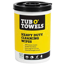 Load image into Gallery viewer, Tub O Towels TW90 Heavy-Duty 10&quot; x 12&quot; Size Multi-Surface Cleaning Wipes, 90 Count Per Canister
