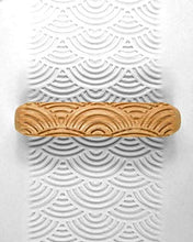 Load image into Gallery viewer, Ceramic Wood Hand Rollers, Pottery Texture Roller, Clay Pattern Stick, Rising Sun
