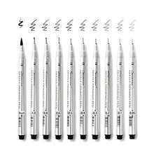 Load image into Gallery viewer, Micro-Line Pen 10 Size Black, Fineliner Ink Pen, Waterproof Archival Ink Calligraphy Pens for Artist Illustration, Sketching, Technical Drawing, Brush Lettering
