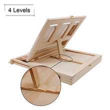 Load image into Gallery viewer, LUCYCAZ Tabletop Easel, Pine Wooden Art Easel Set for Painting with Canvas, 12 Colors Acrylic Paints, Plastic Palette and Palette Knives
