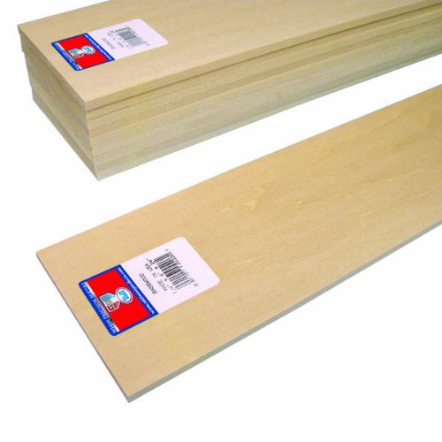 Midwest Products 4406 Micro-Cut Quality Basswood Sheet Bundle, 0.25x4x24 Inches