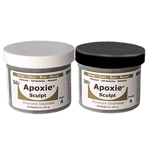 Apoxie Sculpt - 2 Part Modeling Compound (A & B) - 1 Pound, Silver Grey