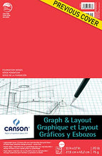 Load image into Gallery viewer, Canson Foundation Series Graph and Layout Paper Pad with Non Reproducible Blue Grid, 20 Pound, 8 by 8 Grid on 11 x 17 Inch Paper, 40 Sheets
