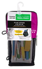 Load image into Gallery viewer, Five Star Pencil Pouch, Pen Case, Fits 3 Ring Binder, Stand &#39;N Store, Color Selected For You (50516)
