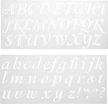 Load image into Gallery viewer, Darice 121724 Calligraphy Font Upper and Lower Case Alphabet Stencil, 2-Inch, 1 Set, Original Version
