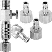 Load image into Gallery viewer, ABEST Airbrush Quick Release Coupling Disconnect Adapter Kit with 1/8&quot; 5 Male and 1 Female Fittings
