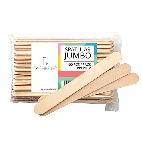 Tachibelle 100 Piece Jumbo Craft Sticks, Premium Wood For Building, Mixing, and Creating Craft Projects