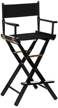 Load image into Gallery viewer, Casual Home Director&#39;s Chair ,Black Frame/Black Canvas,30&quot; - Bar Height
