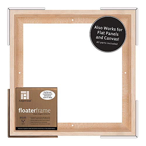 Ampersand Floaterframe for Wood Panels, 7/8 Inch Depth, Bold, 12X12 Inch, Maple (FBOLD781212M)