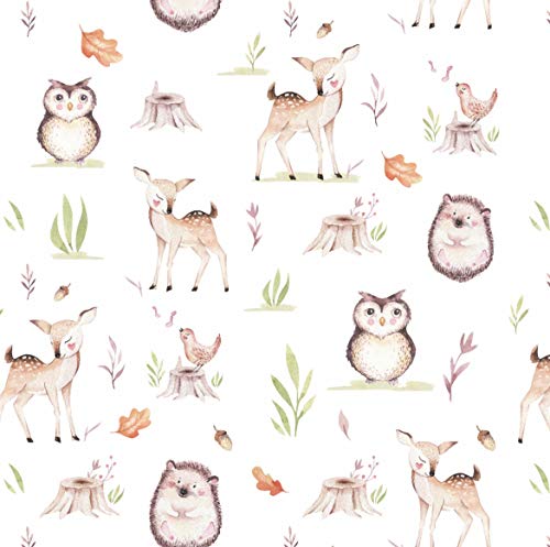 Fawn Woodland Gift Wrap Wrapping Paper - Folded Flat 30 x 20 Inch (3 Sheets)