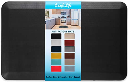 ComfiLife Anti Fatigue Floor Mat – 3/4 Inch Thick Perfect Kitchen Mat, Standing Desk Mat – Comfort at Home, Office, Garage – Durable – Stain Resistant – Non-Slip Bottom (20