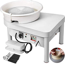 Load image into Gallery viewer, Mophorn Pottery Wheel 25CM Pottery Forming Machine 280W Electric Wheel for Pottery with Foot Pedal and Detachable Basin Easy Cleaning for Ceramics Clay Art Craft DIY
