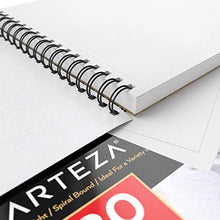 Load image into Gallery viewer, ARTEZA 9X12 Drawing Pad, Pack of 2, 160 Sheets (80lb/130g), Spiral Bound Artist Drawing Books, 80 Sheets Each, Durable Acid Free Sketch Paper, Ideal for Kids &amp; Adults, Bright White
