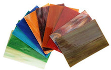 Load image into Gallery viewer, Lanyani 10 Sheets Variety Streaky Glass Packs 4 x 6 inch Cathedrals Stained Glass Sheets for Mosaic Tiles Crafts,Mixed Colors
