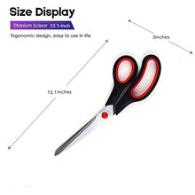 Load image into Gallery viewer, Scissors Sewing Fabric Scissors 13&quot; Soft Comfort-Grip Handles Sharp Titanium Coating Forged Stainless Steel Scissors Multi-Purpose Tailor Dressmaker Craft Paper Shears Colorful Office Scissors 2-Pack
