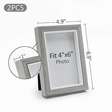 Load image into Gallery viewer, Afuly 4x6 Picture Frame Grey Wooden Photo Frames Modern Ready to Hang and Stand Tabletop Desk Display Gray Decor for Office Home, Set of 2 Unique Gifts
