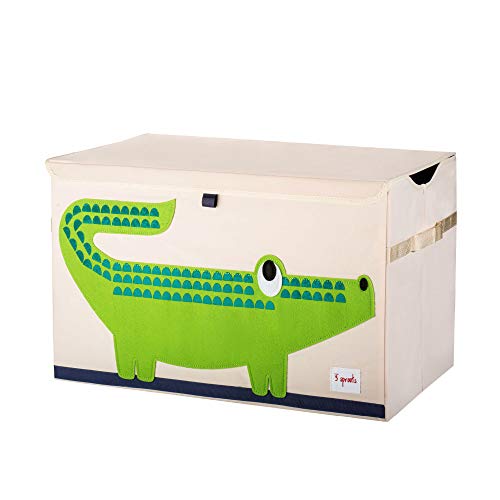 3 Sprouts Kids Toy Chest - Storage Trunk for Boys and Girls Room, Crocodile