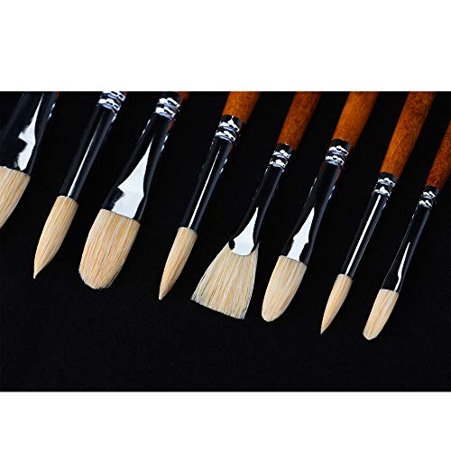 Fuumuui 11pcs Professional Paint Brush Set, 100