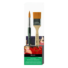 Load image into Gallery viewer, Escoda Signature Collection Nicholas Simmons Artist Watercolor Brush Set #2, Barroco Round &amp; Mottler, Size 16, 18
