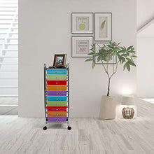 Load image into Gallery viewer, Seville Classics 10-Drawer Multipurpose Mobile Rolling Utility Storage Organizer Cart, Multicolor
