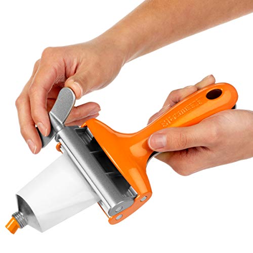 Big Squeeze Tube Squeezing Tool – Waste Less, Save More – Professional-Grade Metal Tube Squeezer, Ideal for Artists and Stylists – Works with Paint, Hair Dye, Prescription Creams, Cosmetics (Orange)