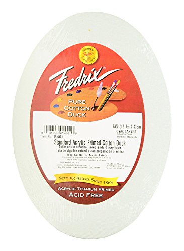 Fredrix 5 by 7-Inch Oval Stretched Canvas
