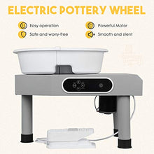 Load image into Gallery viewer, 350W LCD Pottery Wheel Machine, Speed-Adjustable Pottery Wheel Machine with Removable Basin and Foot Pedal Speed Regulation for Adults Kids Ceramic Work Clay Art Craft
