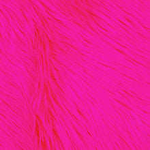 Load image into Gallery viewer, FabricLA Shaggy Faux Fur Fabric - Half Yard | 60&quot; X 18&quot; Inches | DIY Craft, Hobby, Costume, Decoration | Fuchsia
