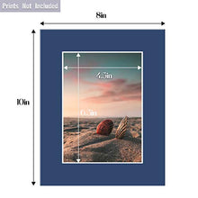 Load image into Gallery viewer, Golden State Art, Pack of 25, Acid-Free Mixed Colors Pre-Cut 8x10 Picture Mat for 5x7 Photo with White Core Bevel Cut Frame Mattes
