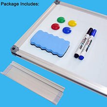 Load image into Gallery viewer, Welmors Office Magnetic White Board, Small Dry Erase Board 12&#39;&#39; x 16&#39;&#39;, Aluminium Frame White Board with 4 Magnets, 1 Eraser, 2 Pens. (12x16 inch)
