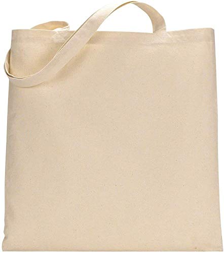 TBF Set of 25 (twenty five) Natural Cotton Canvas Tote Bags! Blank Art Craft Supply Book Print Bulk Lot School! Blank goods