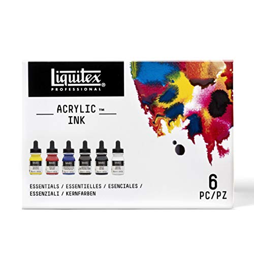 Liquitex Professional Acrylic Ink! Essential Set, Multiple Colors, Set of 6 (3699314)