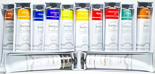 Raphael Oil Color Set - Bundle of 12 Tubes 200 ml