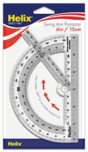 Load image into Gallery viewer, Helix Shatter-Resistant Swing Arm 180 Degree Protractor, 6 Inch / 15cm, Assorted Colors
