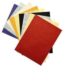 Load image into Gallery viewer, Black Ink 9-Inch by 12-Inch Assorted Colored Mulberry Plus Block Printing Paper, 45-Pack
