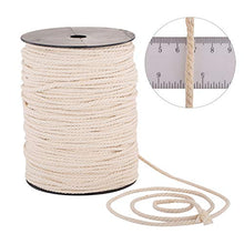 Load image into Gallery viewer, Macrame Cord 4mm x 240yd | 100% Natual Cotton Macrame Rope | 3 Strand Twisted Cotton Cord for Handmade Plant Hanger Wall Hanging Craft Making
