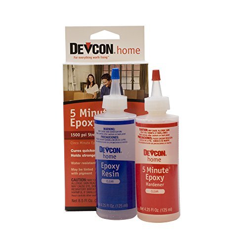 Devcon 8.5oz 5 Minute Epoxy 1500lb Waterproof Glue 4.25oz – glytterati