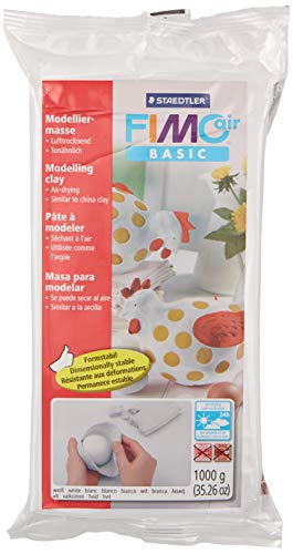 Staedtler Fimo Air Basic Air Drying Modelling Clay 1 kg - White