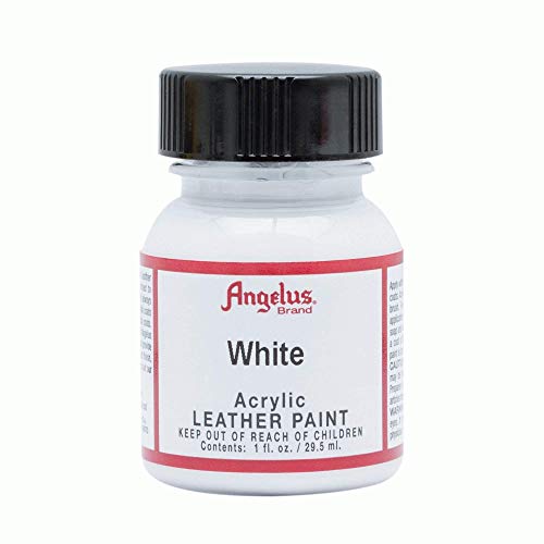 Angelus Acrylic Leather Paint, White, 1 oz