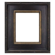 Load image into Gallery viewer, Creative Mark Museum Plein Aire Wooden Art Picture Frame Museum Quality Closed Corner 3.5 Inch Wide Frames - Antique Black w/Gold Detail - 8x10
