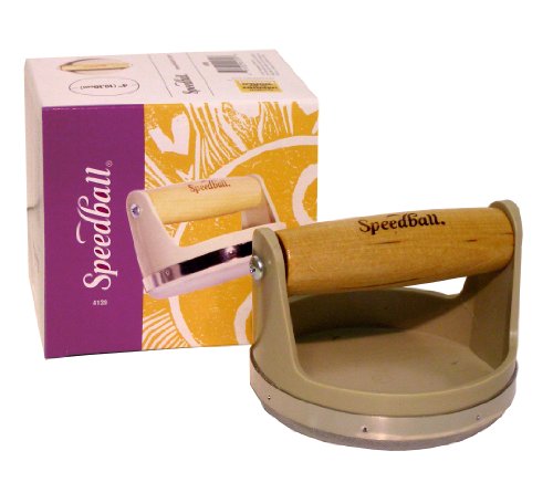 Speedball Block Printing Baren - Comfortable Wooden Handle, Made in the USA - 4 Inches